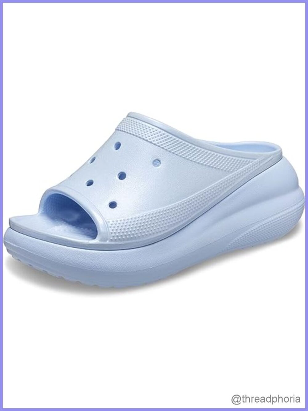 Crocs Crush Platform Slides 2.4" Heel Iconic Comfort Slip On Wedge Sandals